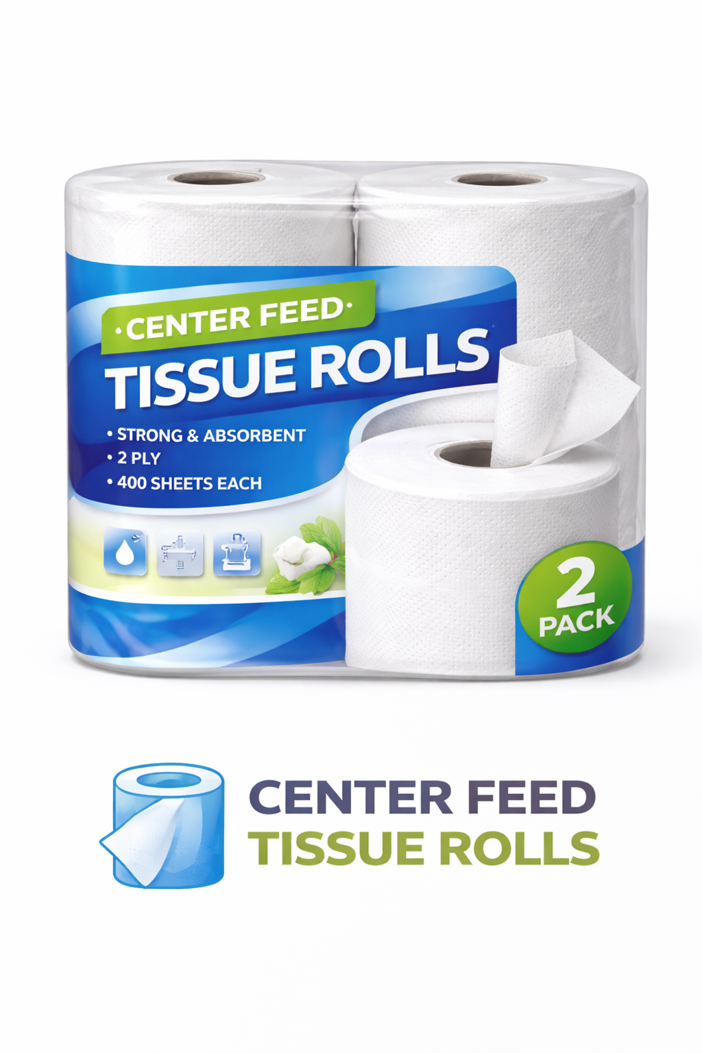 Center Feed Tissue Rolls